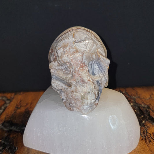 Mexican Crazy Lace Agate Skull